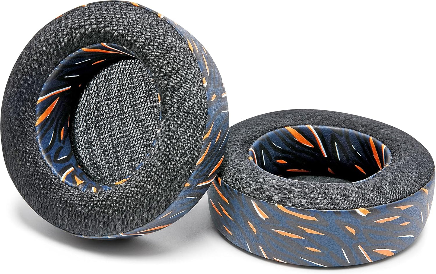 WC Freeze Virtuoso - Hybrid Fabric Cooling Gel Replacement Earpads for Corsair Virtuoso Gaming Headset, Made by Wicked Cushions, Improved Durability, Thickness and Sound Isolation |90s Black