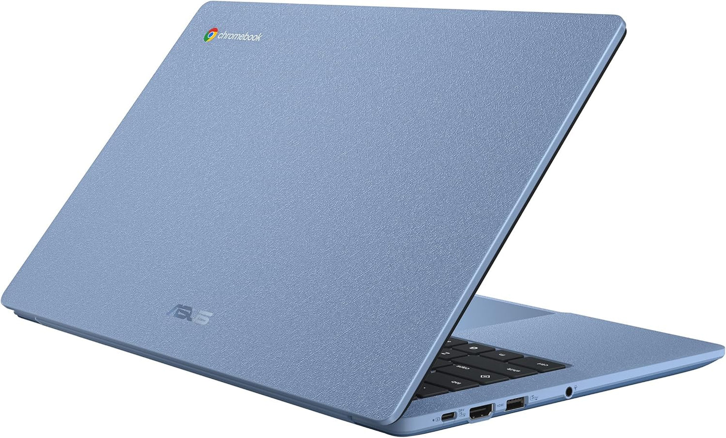 ASUS Chromebook CX14 Laptop, 14" Full HD NanoEdge Display, Intel Celeron N4500 Processor, 64GB eMMC, 4GB RAM, ChromeOS, Fabric Blue, CX1405CKA-AS01-CB