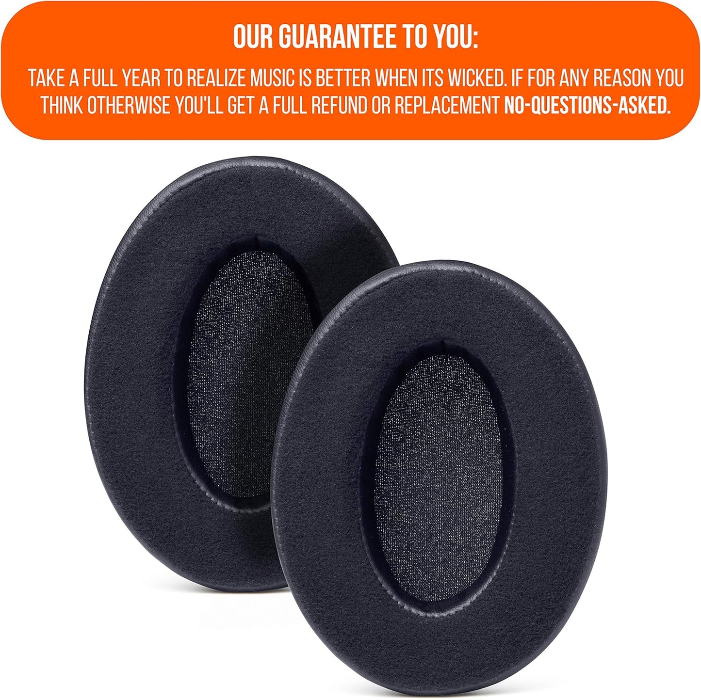 WC PadZ Velour - The Ultimate Upgraded Earpads by Wicked Cushions - Compatible With Audio Technica, HyperX, SteelSeries Arctis & More - Extra Thick - Bigger Opening - Softer Memory Foam | Black Floral