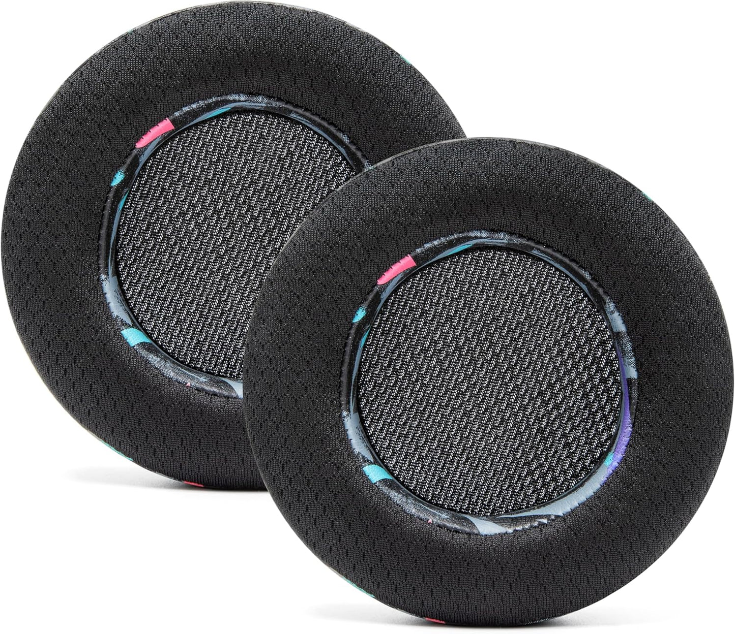 WC Freeze Virtuoso - Hybrid Fabric Cooling Gel Replacement Earpads for Corsair Virtuoso Gaming Headset, Made by Wicked Cushions, Improved Durability, Thickness and Sound Isolation |90s Black