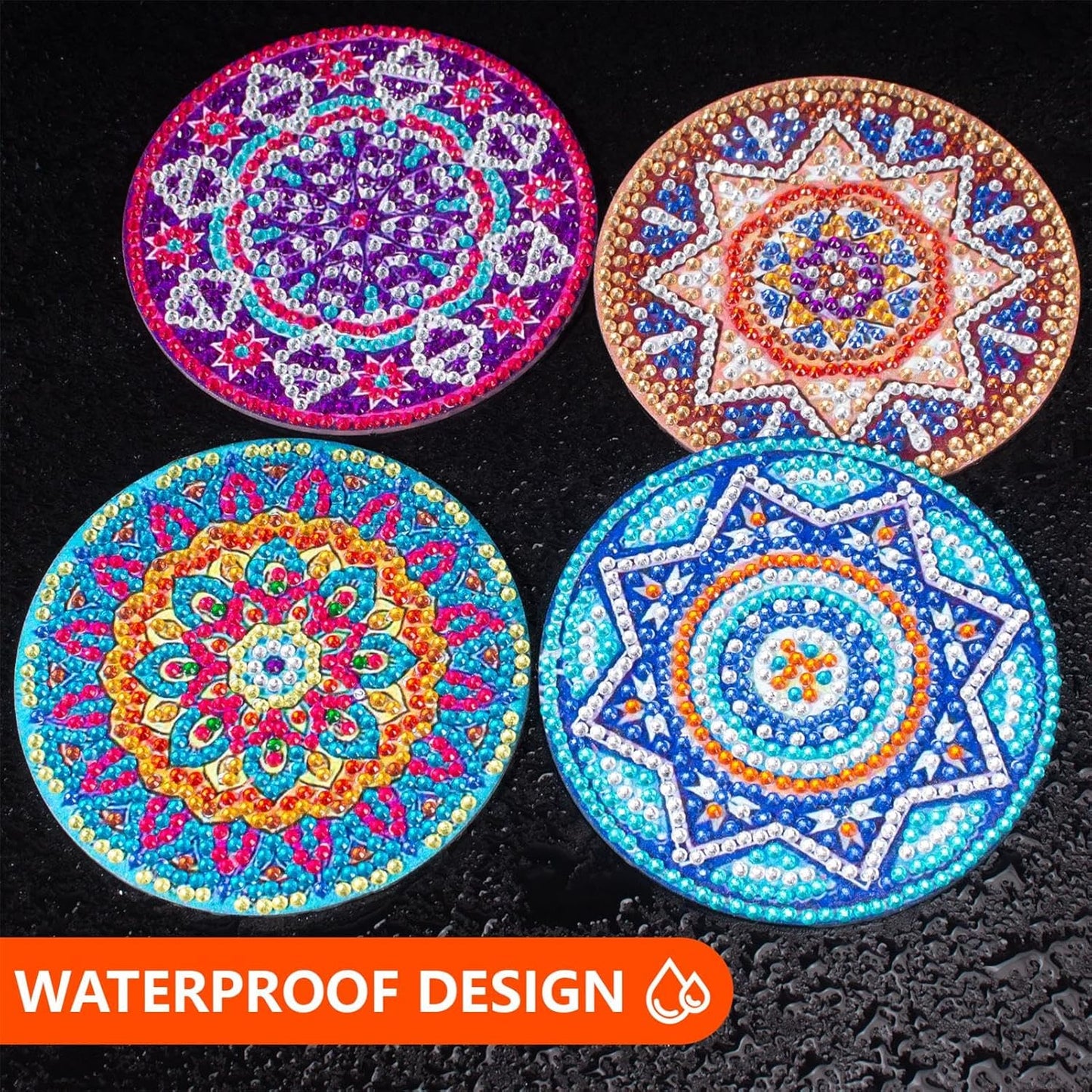 Purilite Select Cat Diamond Art Coasters Kit