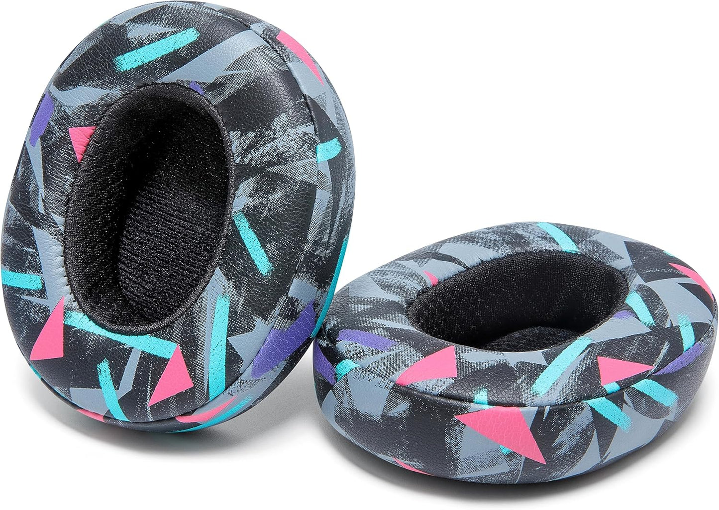 WC Replacement Earpad Cushions for Skullcandy Hesh 3 & Crusher Over-Ear Headphones Made by Wicked Cushions | Improved Durability and Thickness for Improved Comfort and Noise Isolation | 90's Black