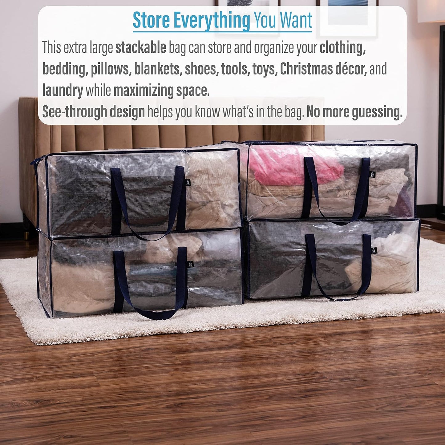 Purilite Select 8 Pack Moving Bags with Lids & Zippers
