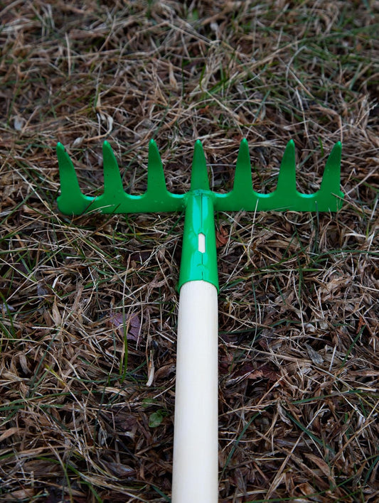 G & F Products 10018 JustForKids Kids Garden Tool Set Toy, Rake, Spade, Hoe and Leaf Rake, Reduced Size, 4-Piece - PuriLite