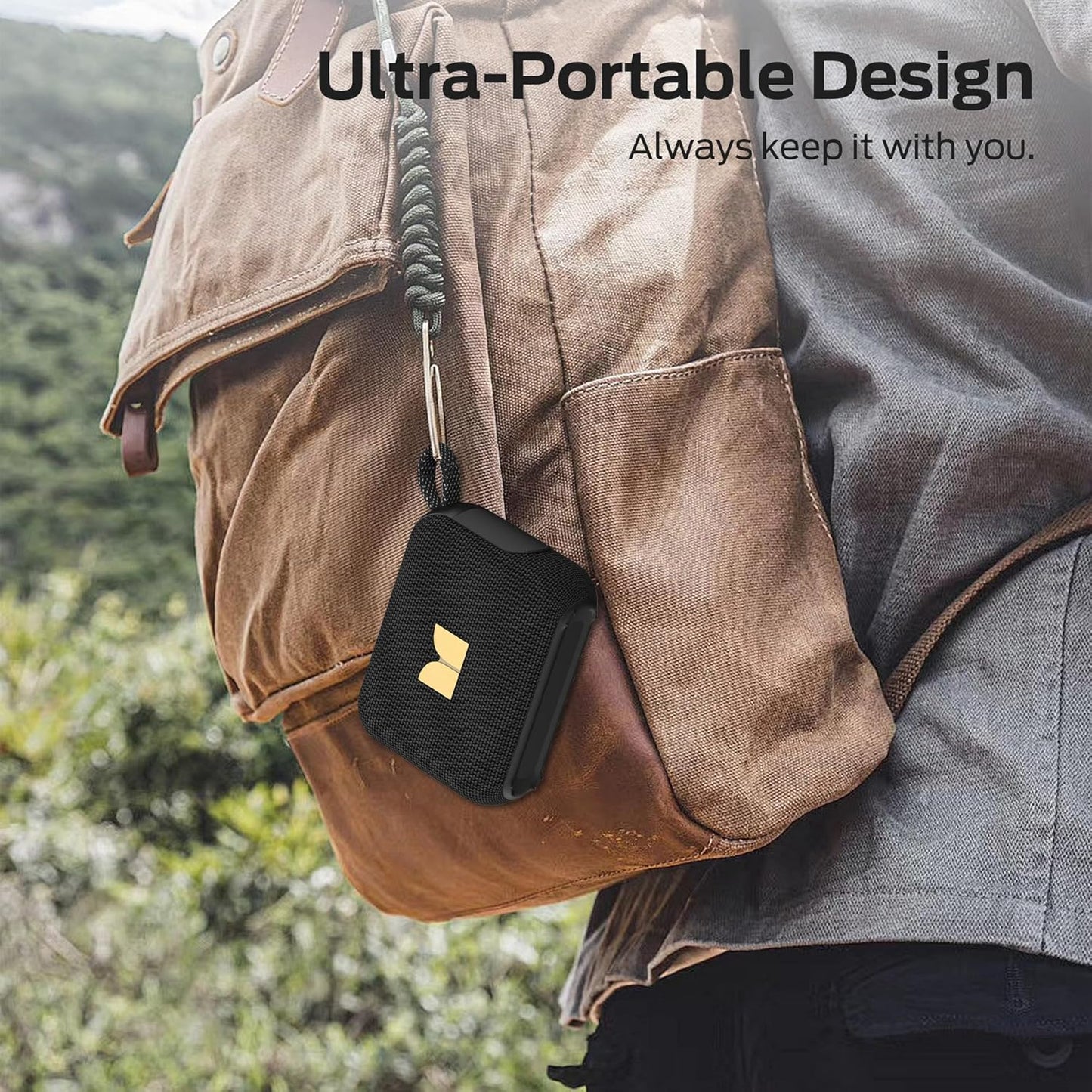 Monster Cube 1 Portable Bluetooth Speaker, IPX7 Waterproof, Bluetooth 6.0, 20H Playtime, Powerful Stereo Sound, Speaker for Home, Outdoors and Travel