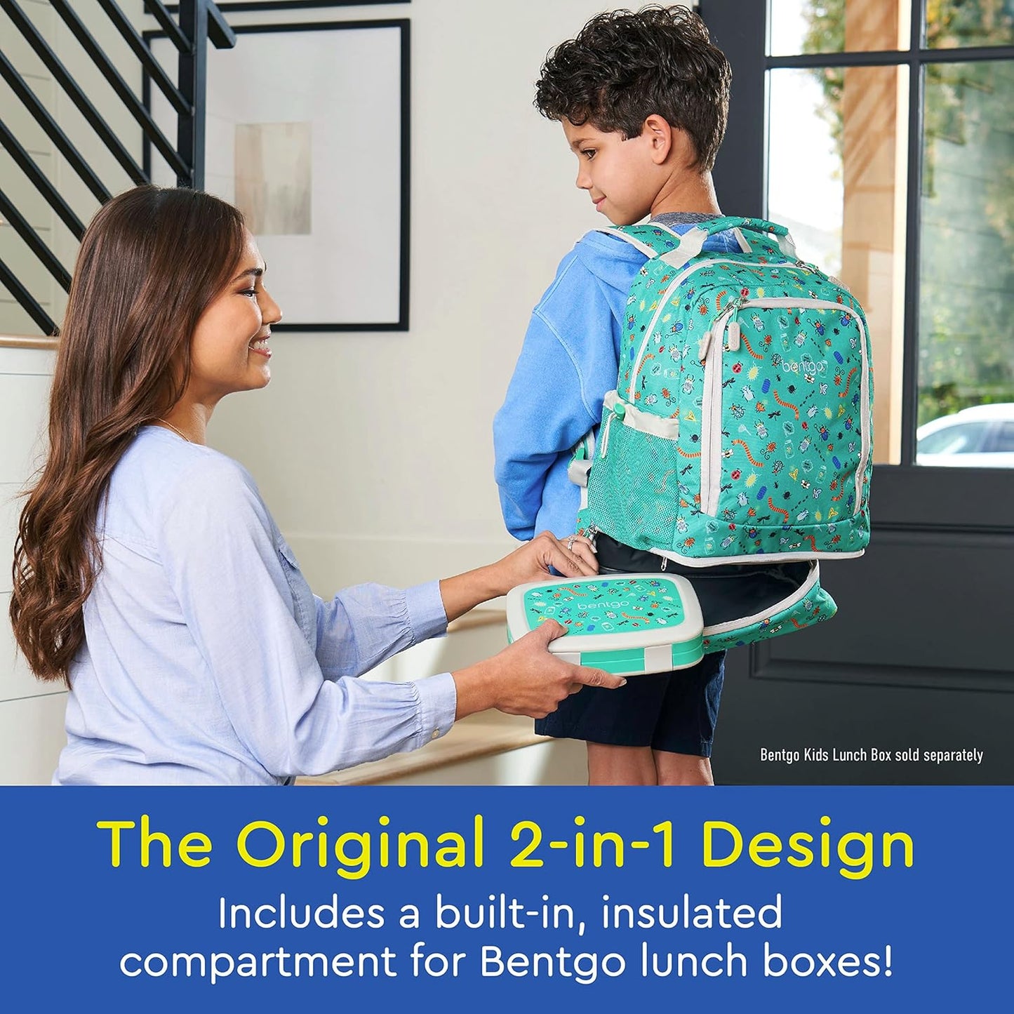 Bentgo Kids Prints 2-in-1 Backpack & Insulated Lunch Bag (Dinosaur)