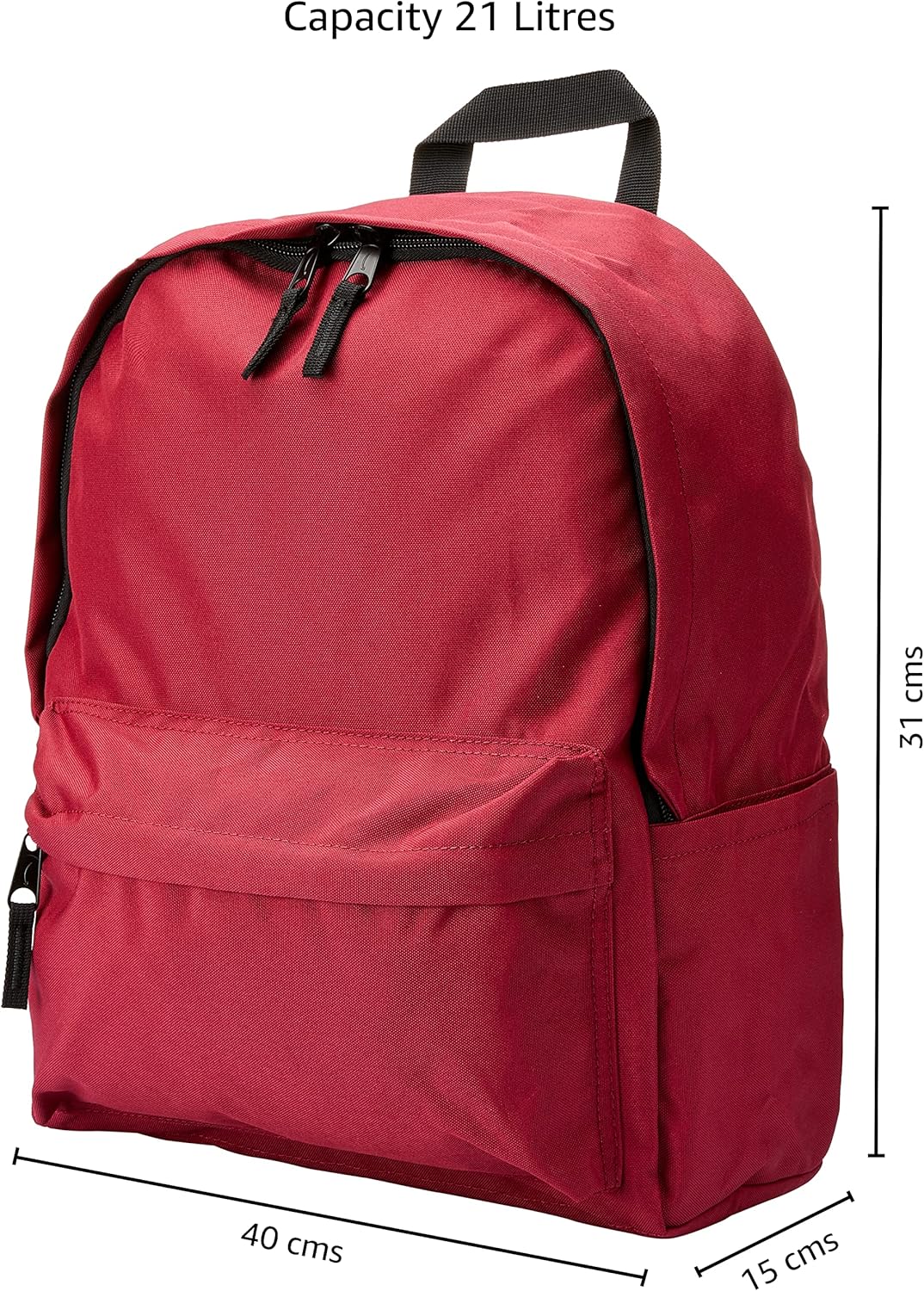 Amazon Basics Classic School Backpack - Black