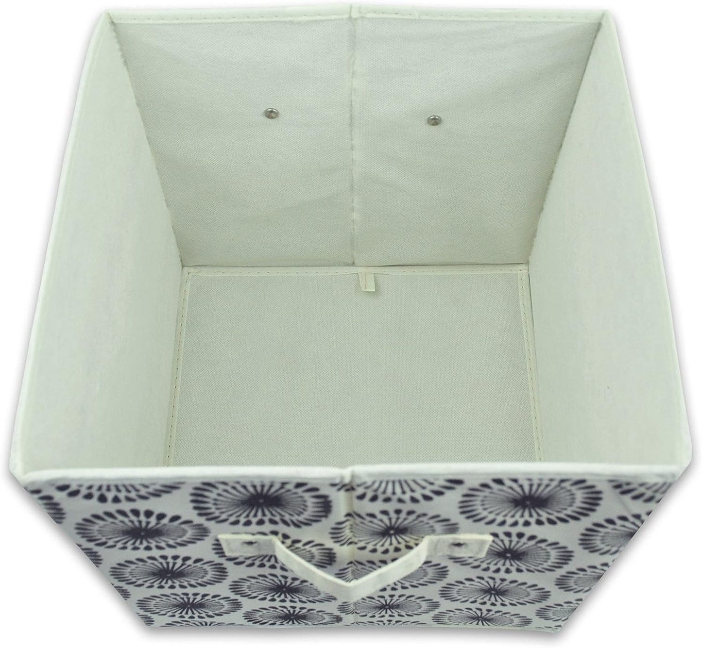 DII Foldable Fabric Storage Containers for Nurseries, Offices, Closets, Home Decor, Cube Organizers & Everyday Storage Needs, (Large - 11 x 11 x 11) Scroll Nautical Blue - Set of 2