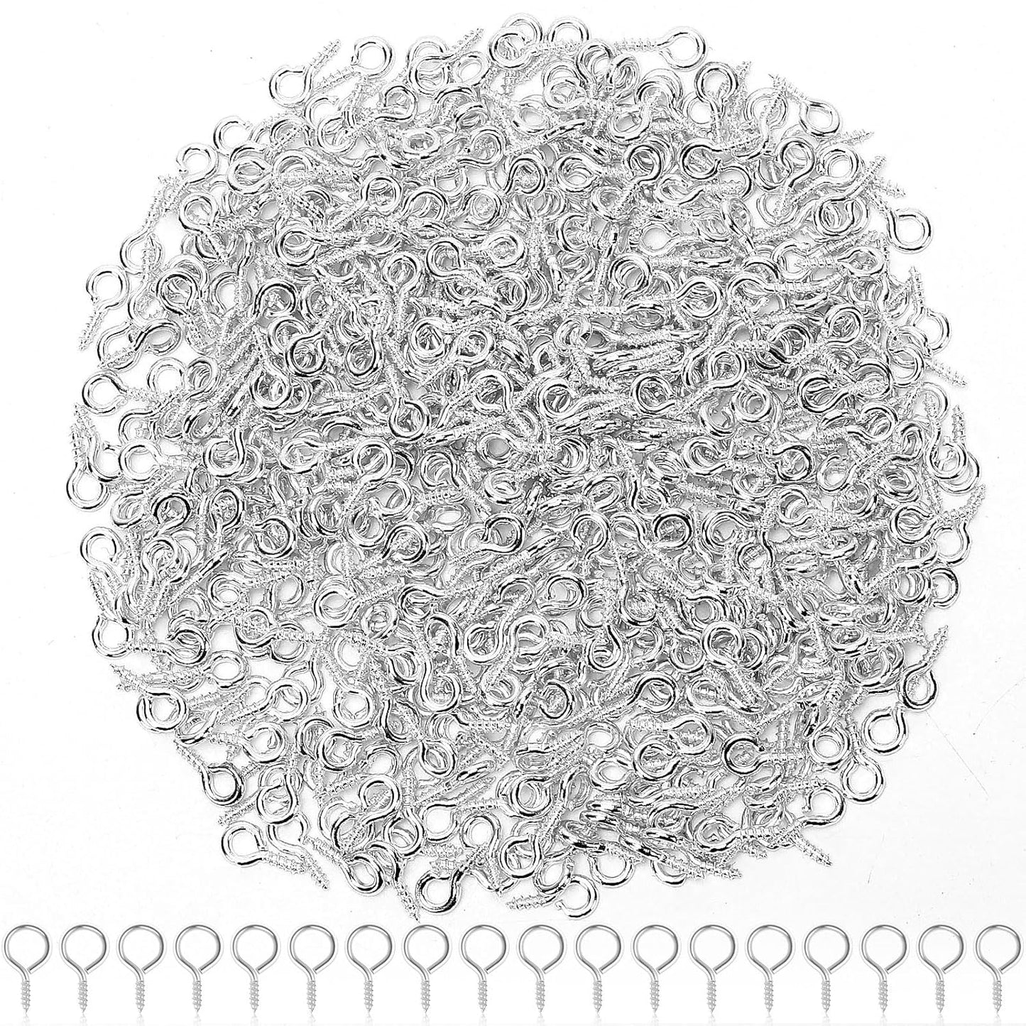 AUGSUN Eye Hooks, 12Pack 2.5 Inch Eye Hooks Heavy Duty 304 Stainless Steel Eye Screw,Screw Eyes Metal Screw Hooks Ring Screws Fasteners Hardware Tools