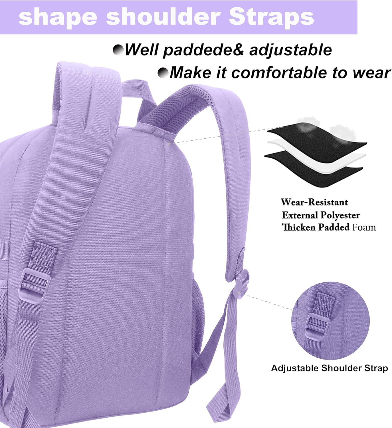 SUPACOOL Lightweight Casual Backpack for Men and Women, Large Backpack for School Boys and Girls