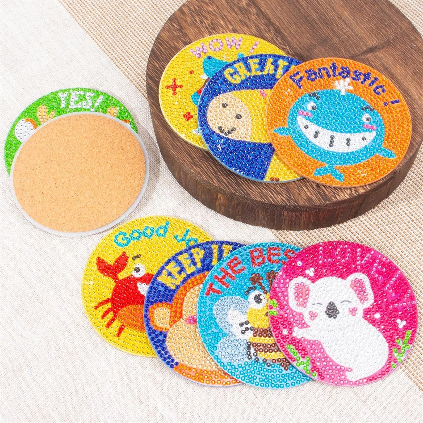 Purilite Select Cat Diamond Art Coasters Kit