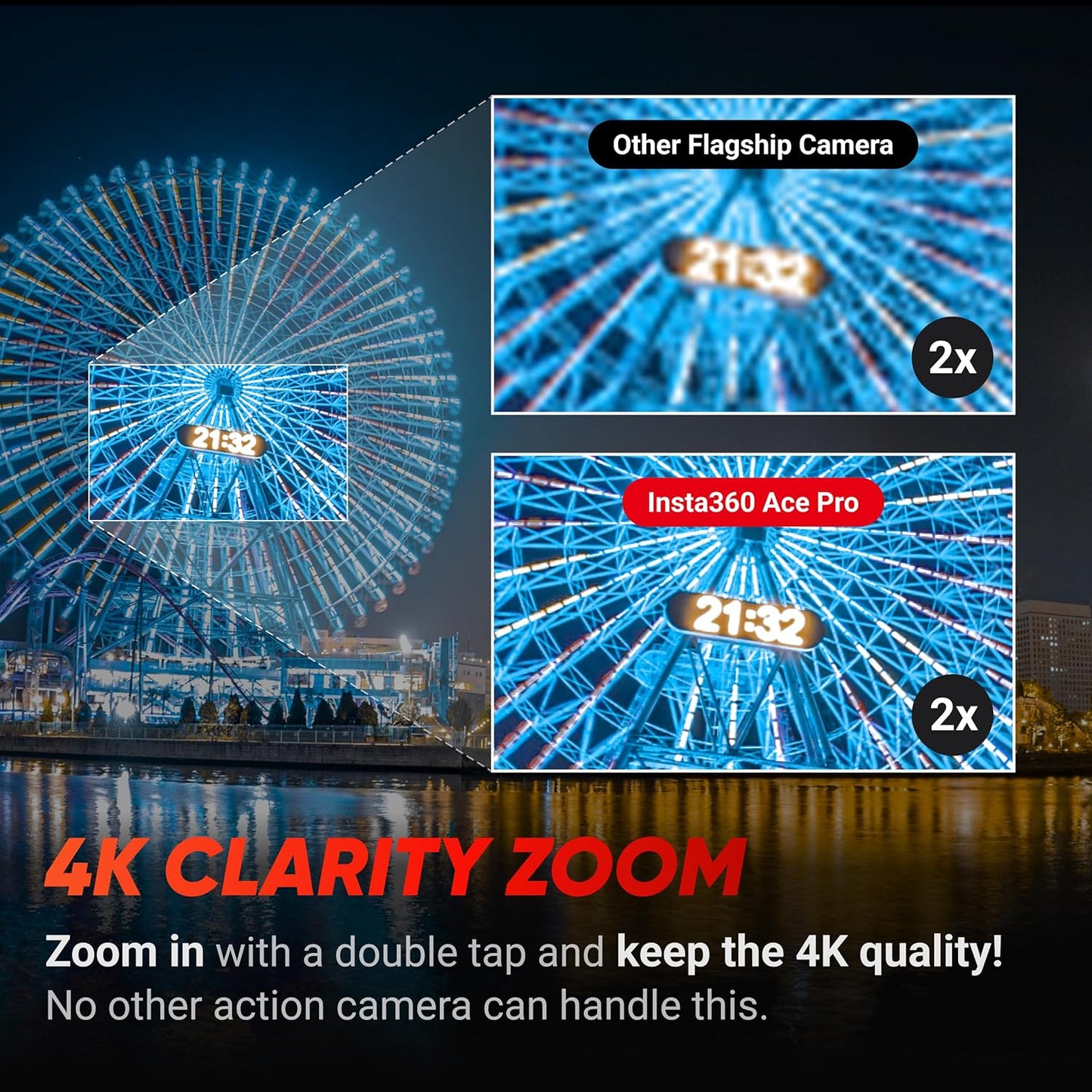 Insta360 Ace Pro - Waterproof Action Camera Co-Engineered with Leica, Flagship 1/1.3" Sensor and AI Noise Reduction for Unbeatable Image Quality, 4K120fps, 2.4" Flip Screen & Advanced AI Features.