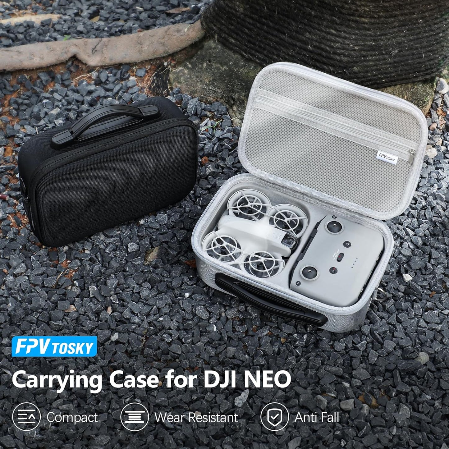 FPVtosky Carrying Case for DJI NEO, Porable Travel Storage Bag for DJI NEO Drone Aceessories (for DJI NEO, Black)