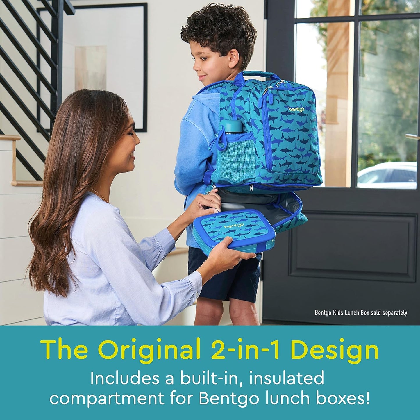 Bentgo Kids Prints 2-in-1 Backpack & Insulated Lunch Bag (Dinosaur)