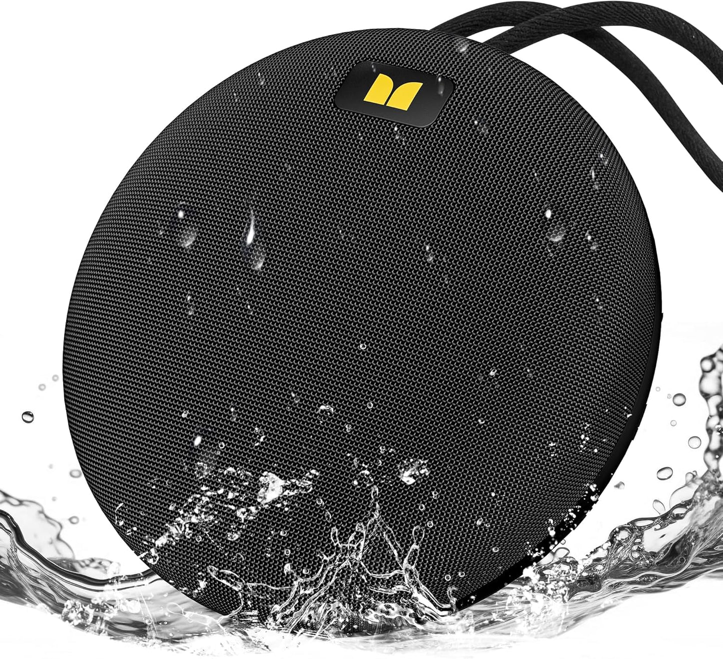 Monster Ripple Portable Bluetooth Speaker, IPX7 Waterproof Shower Speaker, Wireless Speakers with Bluetooth 6.0, Wireless Stereo Pairing, Hands-Free Calling, for Home, Outdoors
