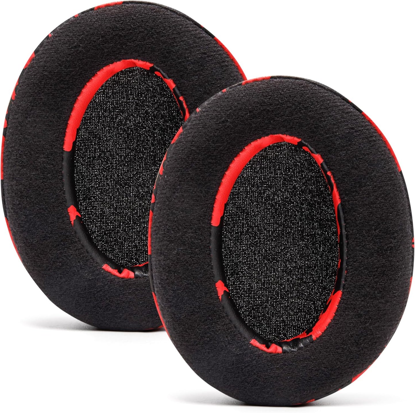 WC PadZ Velour - The Ultimate Upgraded Earpads by Wicked Cushions - Compatible With Audio Technica, HyperX, SteelSeries Arctis & More - Extra Thick - Bigger Opening - Softer Memory Foam | Black Floral