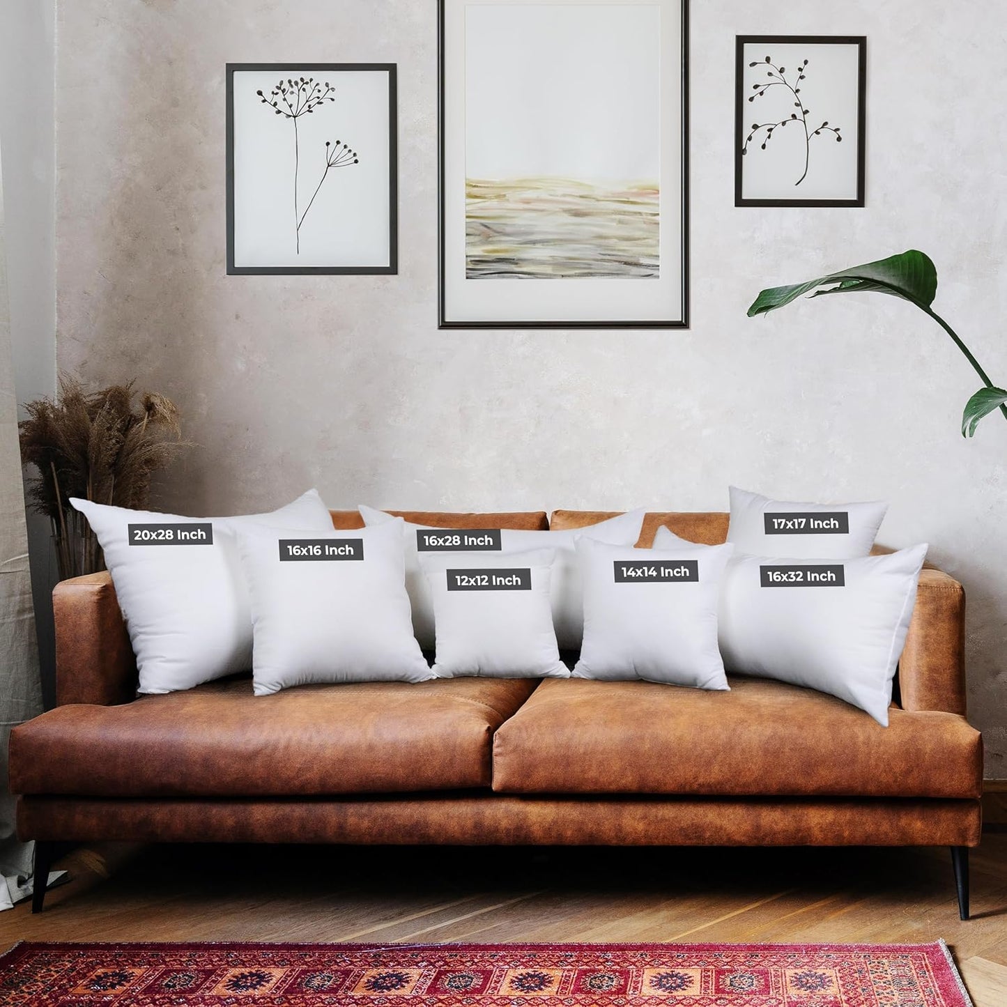 Utopia Bedding Throw Pillows (Set of 4, White), 18 x 18 Inches Pillows for Sofa, Bed and Couch Decorative Stuffer Pillow