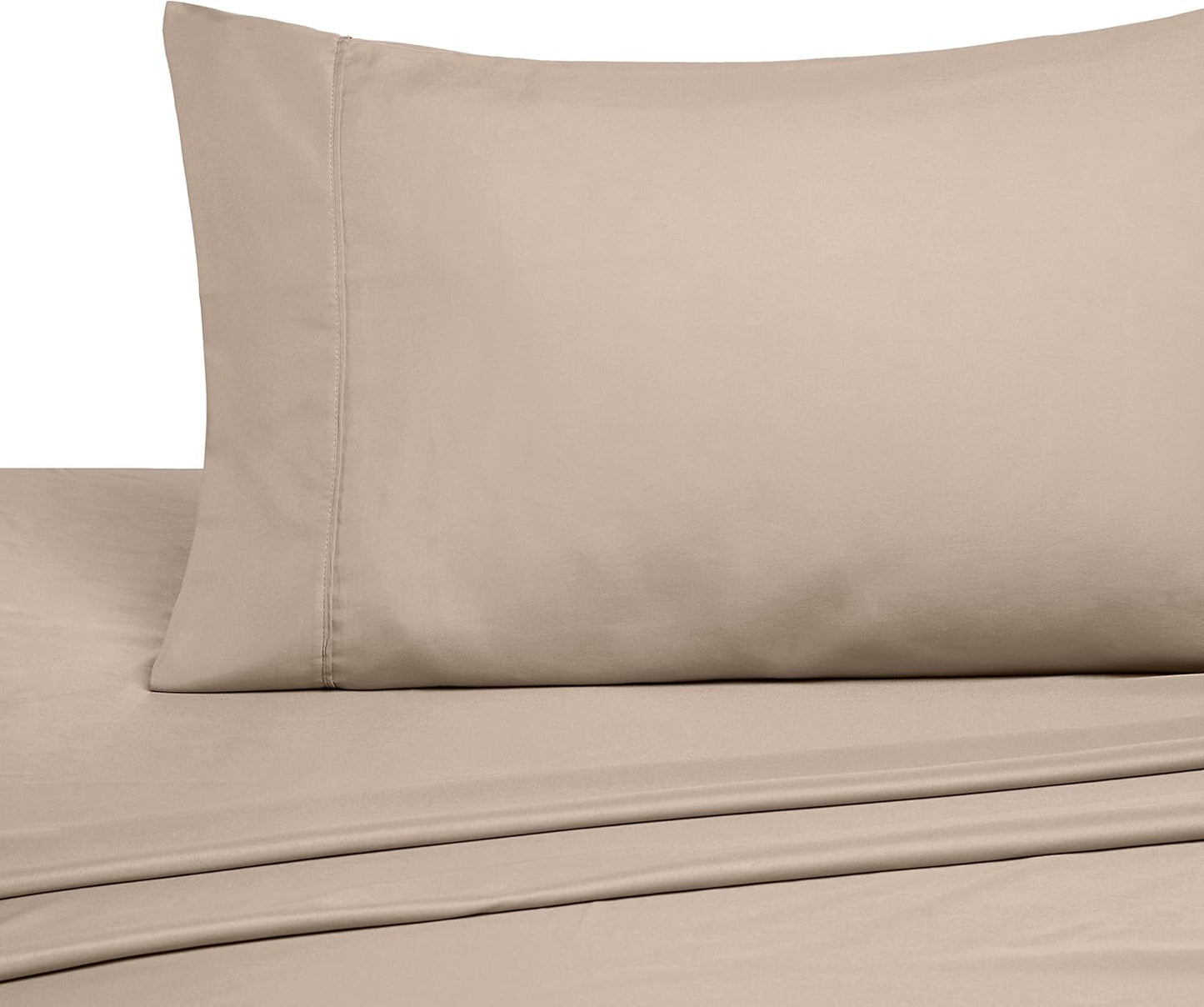Amazon Basics Lightweight, Breathable Microfiber 4-Piece Bed Sheet Set with 14-Inch Deep Pockets, Full, Blush Pink, Solid