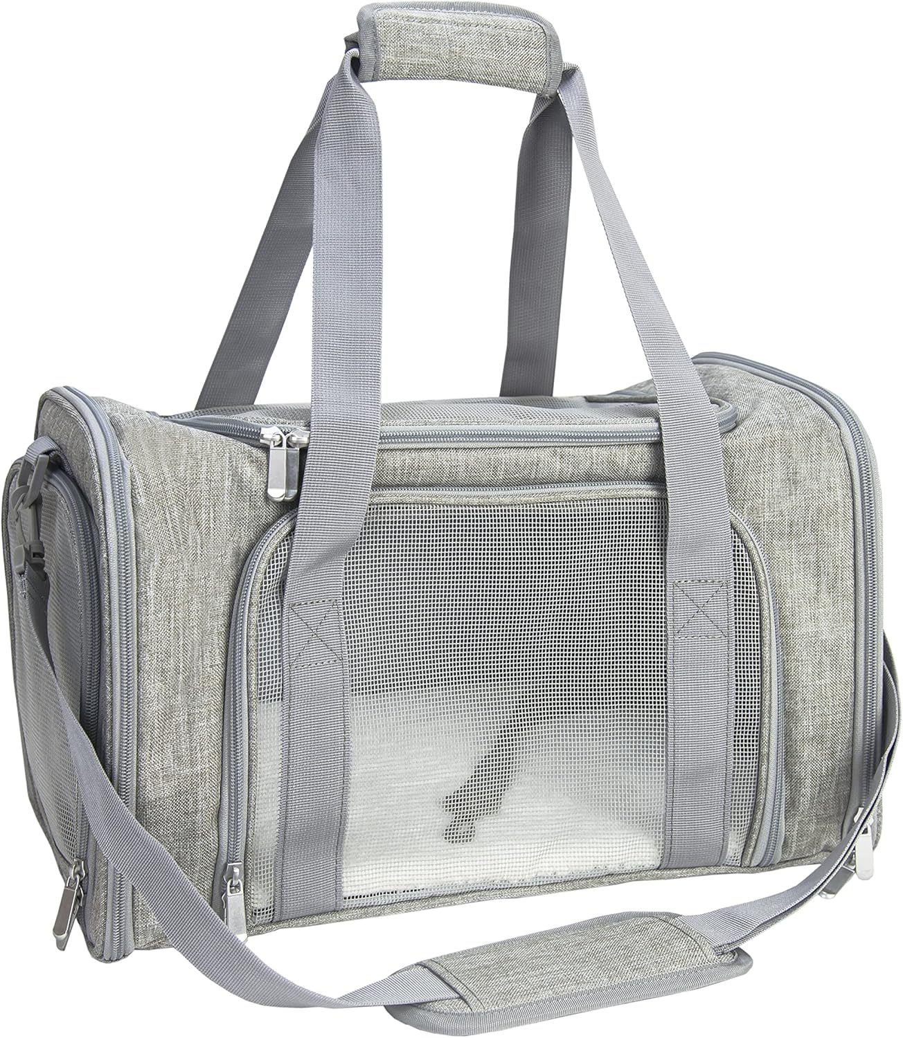 NextFri Soft Sided Carrier for Cats Dogs,TSA Airline Approved Collapsible Travel Pet Carrier (Magenta, Medium)