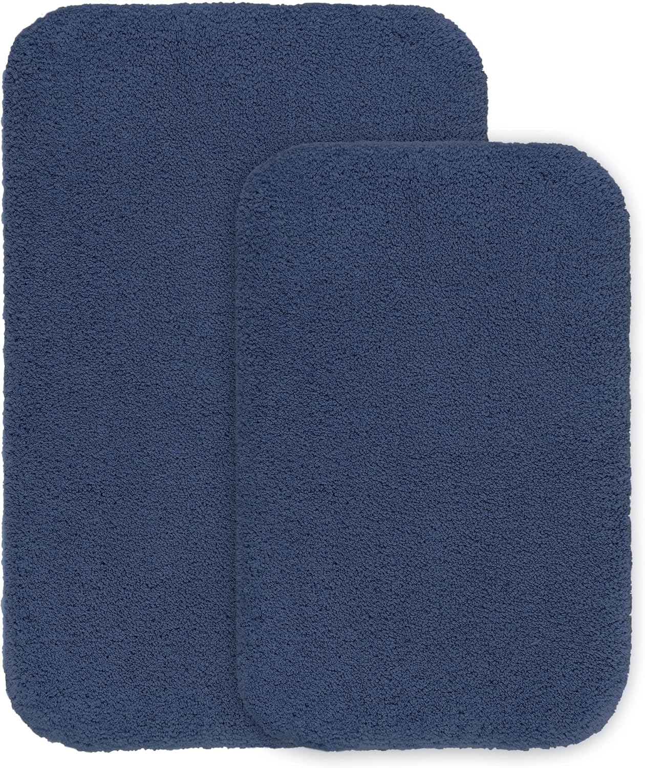 Bathroom Rugs Set 2 Pieces - Bath Rugs Ultra Soft Absorbent Non-Slip Fluffy Thick Microfiber Cozy Bath Mats Set for Tub Shower Bathroom Floors Accessories, 20"x32" & 16"x24" Set of 2 (Beige)