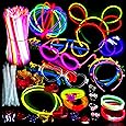 200 PCS Glow Sticks Bulk 8" Glowsticks, Glow Stick Bracelets Necklaces, Glow Party Supplies, Neon Glow Sticks, Glow in the Dark, Glowsticks Party Favors Light-up, Christmas, Easter