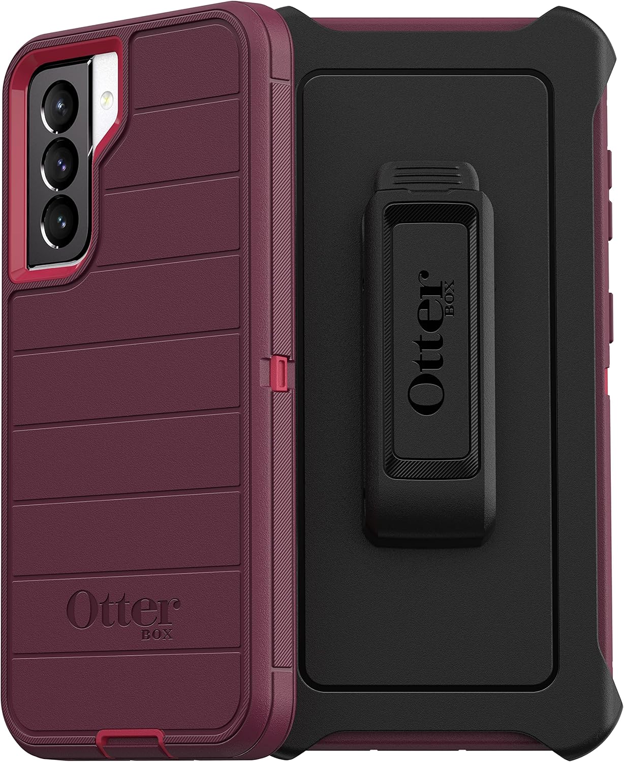 OtterBox Defender Series Rugged Case & Holster for Samsung Galaxy S21 5G (ONLY) Non-Retail Packaging - Black - with Microbial Defense