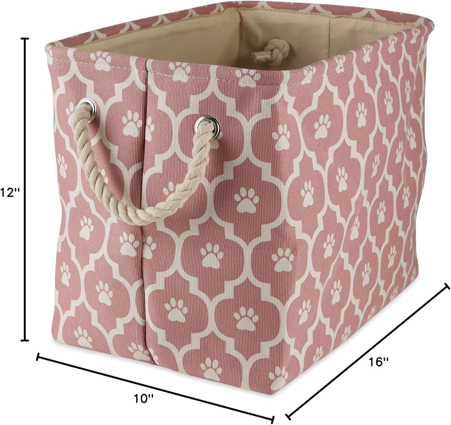 DII Bone Dry RoundSmall Pet Toy and Accessory Storage Bin, 12"(Dia) x9(H), Collapsible Organizer Storage Basket for Home Decor, Pet Toy, Blankets, Leashes and Food-Gray Stripes