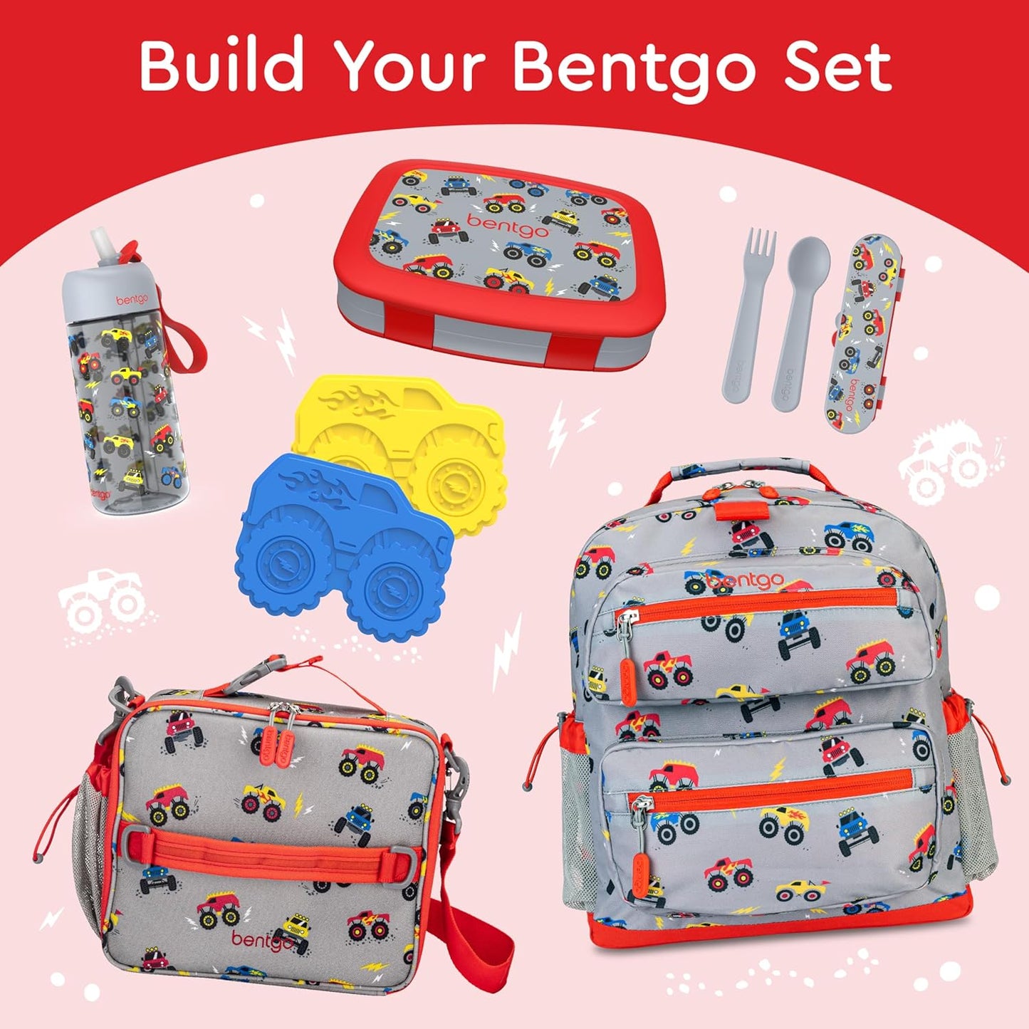 Bentgo Kids Prints Leak-Proof, 5-Compartment Bento-Style Kids Lunch Box - Ideal Portion Sizes for Ages 3 to 7 - BPA-Free, Dishwasher Safe, Food-Safe Materials - 2021 Collection (Llamas)