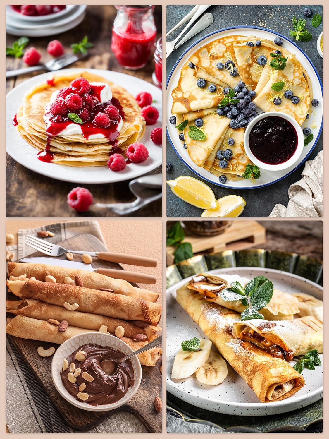 Electric Crepe Maker, 8 Inch(20cm) Portable Crepe Maker Machine With Not-Stick Dipping Plate, Automatic Temperature Control, Nonstick Crepe Pan, Black