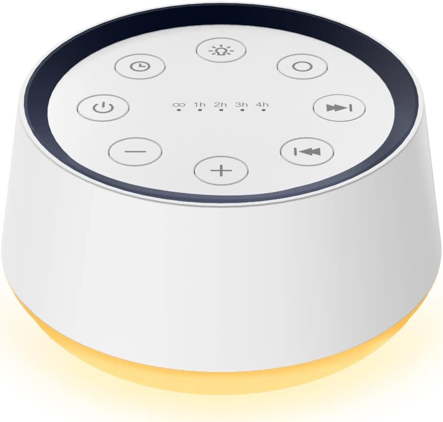 BrownNoise Sound Machine with 30 Soothing Sounds 12 Colors Night Light White Noise Machine for Adults Baby Kids Sleep Machines with Memory Function 36 Volume Levels 5 Timers for Home Office Travel