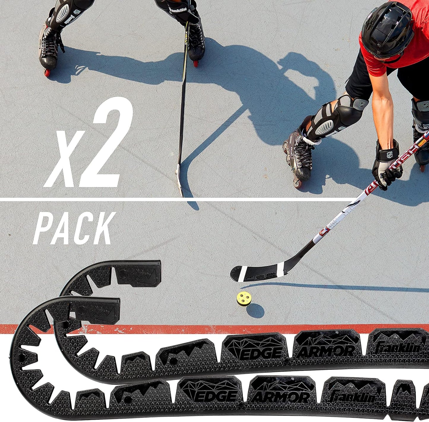 Franklin Sports Blade Protector - Hockey Stick Protection for Off Ice Practice and Training - Fits Most Stick Sizes - Edge Armor,Black
