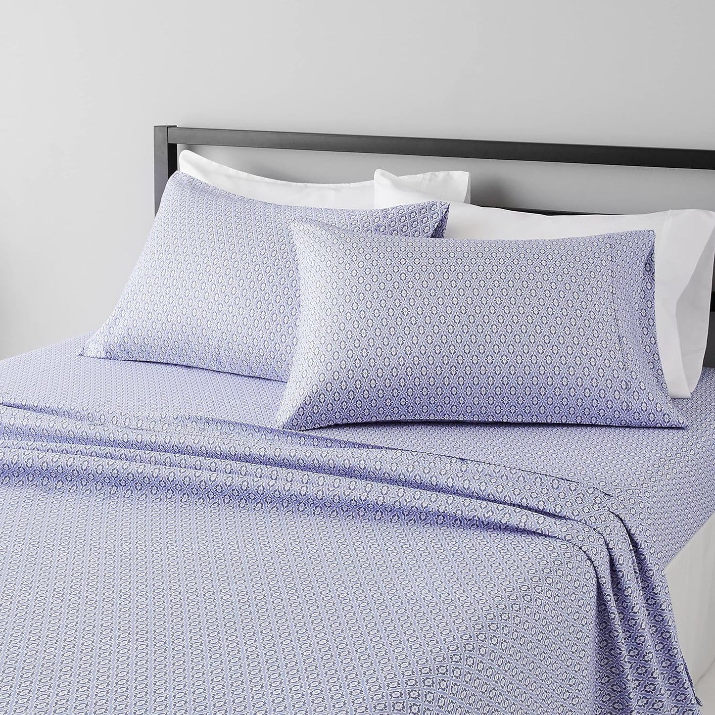 Amazon Basics Lightweight, Breathable Microfiber 4-Piece Bed Sheet Set with 14-Inch Deep Pockets, Full, Blush Pink, Solid