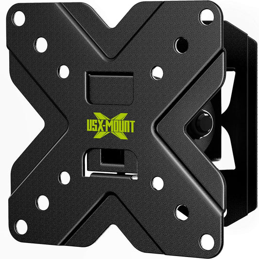 USX MOUNT TV Wall Mount Monitor Mount Bracket with Adjustable Tilt Swivel for 10inch to 26inch LED LCD OLED TVs and Monitors - VESA Size Up to 100x100mm and Weight Capacity Up to 22lbs-XMS002