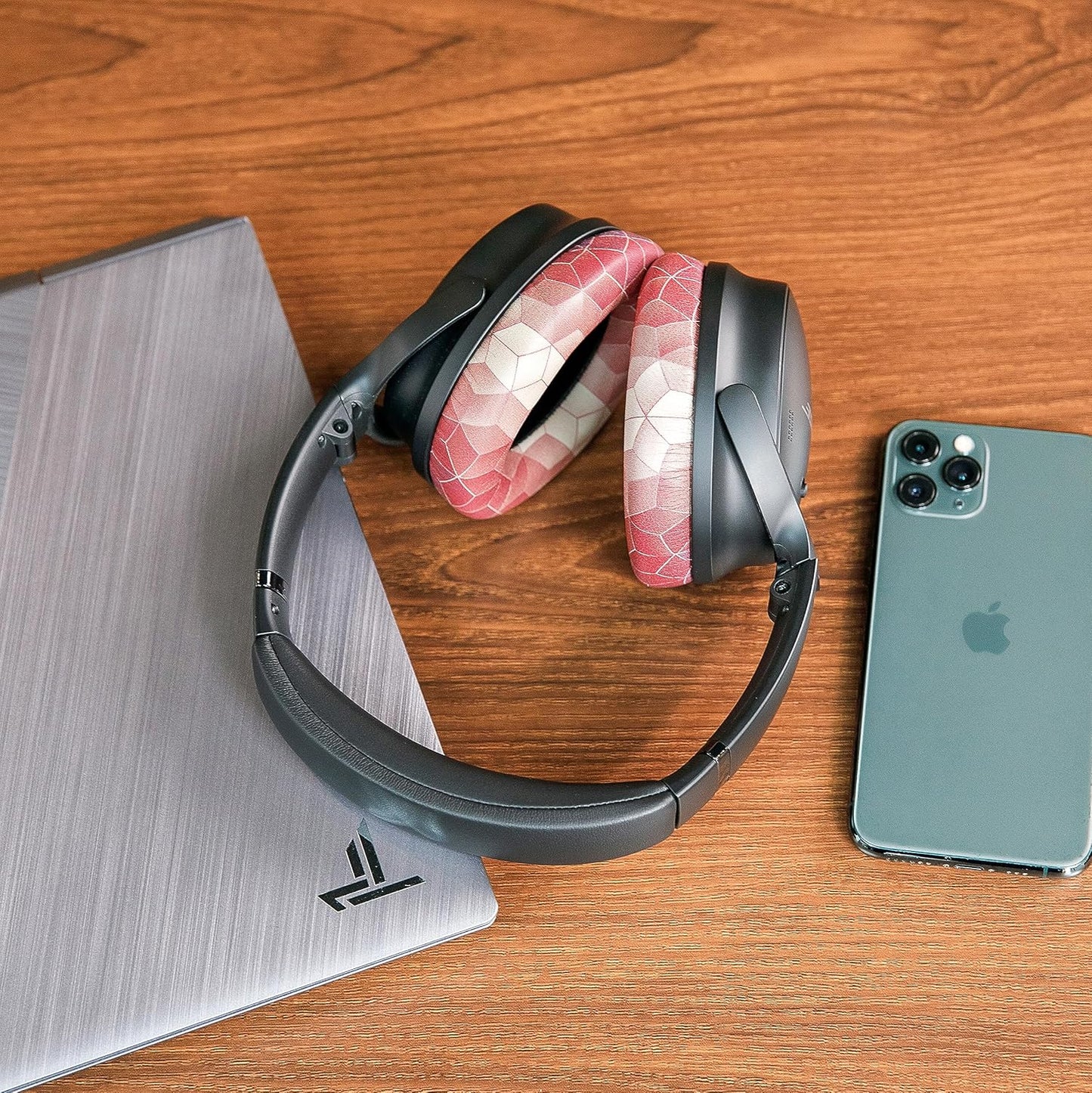 WC Wicked Cushions Upgraded Replacement Ear Pads for Bose QC35 & QC35ii (QuietComfort 35) Headphones & More - Softer Leather, Luxurious Memory Foam, Added Thickness, Extra Durability | Navy Tiger