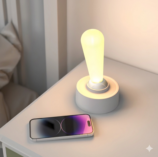 Purilite Select Creative LED Night Light Desk Lamp, USB Charging Bedside Lamp with Soft Ambient Lighting for Bedroom and Home Decor - PuriLite