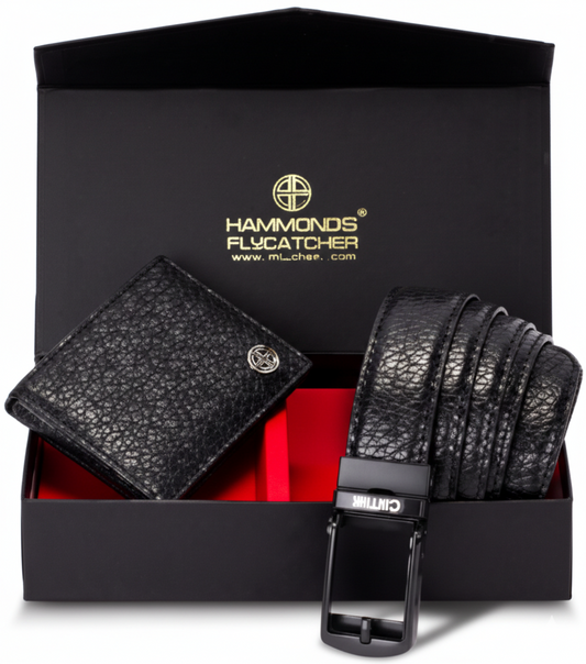 HAMMONDS FLYCATCHER Premium Men’s Gift Set: Pure Cow Leather Wallet & Belt Combo - PuriLite