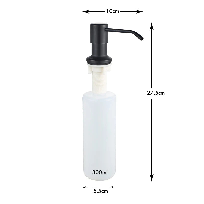 Purilite Select – 300ml Built-in Black Liquid Soap Dispenser