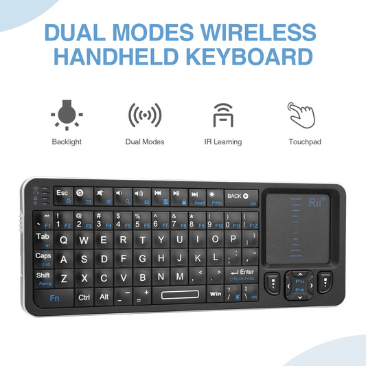 Purilite Select Wireless Mini Keyboard with Touchpad & IR Remote Function
