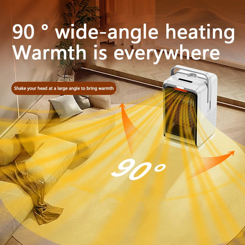 1000W Electric Heater Portable Desktop heater small household Heater cooling and heating PTC quick heating With Remote Control