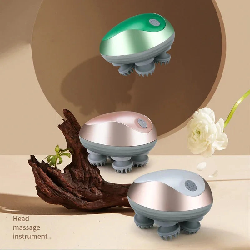 Mini Head Massager Magnetic Rechargeable Massager Electric Scalp Kneading Multifunction Physiotherapy Instrument