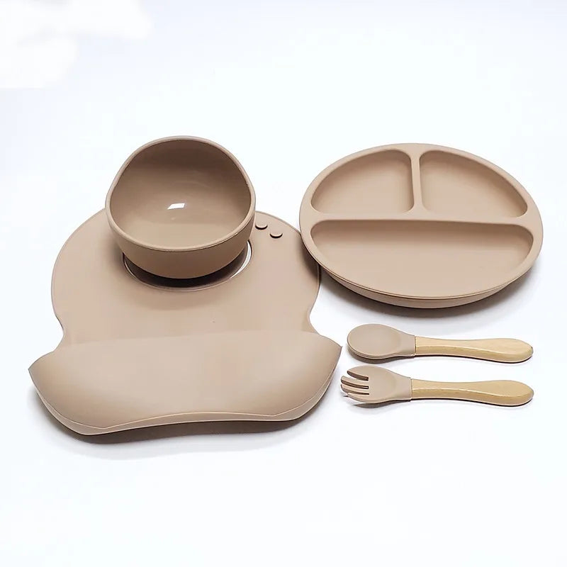 Purilite Select 5-Piece Children’s Silicone Dinnerware Set