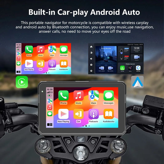 Purilite Select 5/7 Inch CarPlay Motorcycle Wireless CarPlay Android Auto AirPlay Display Screen