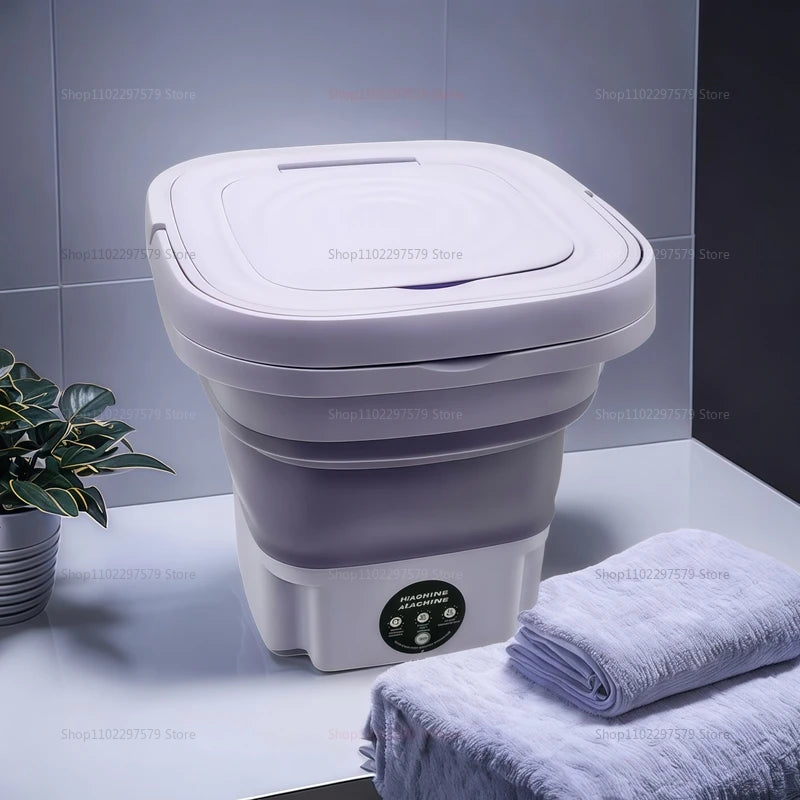 Purilite Select 8L Portable Foldable Mini Washing Machine with Spin Dryer