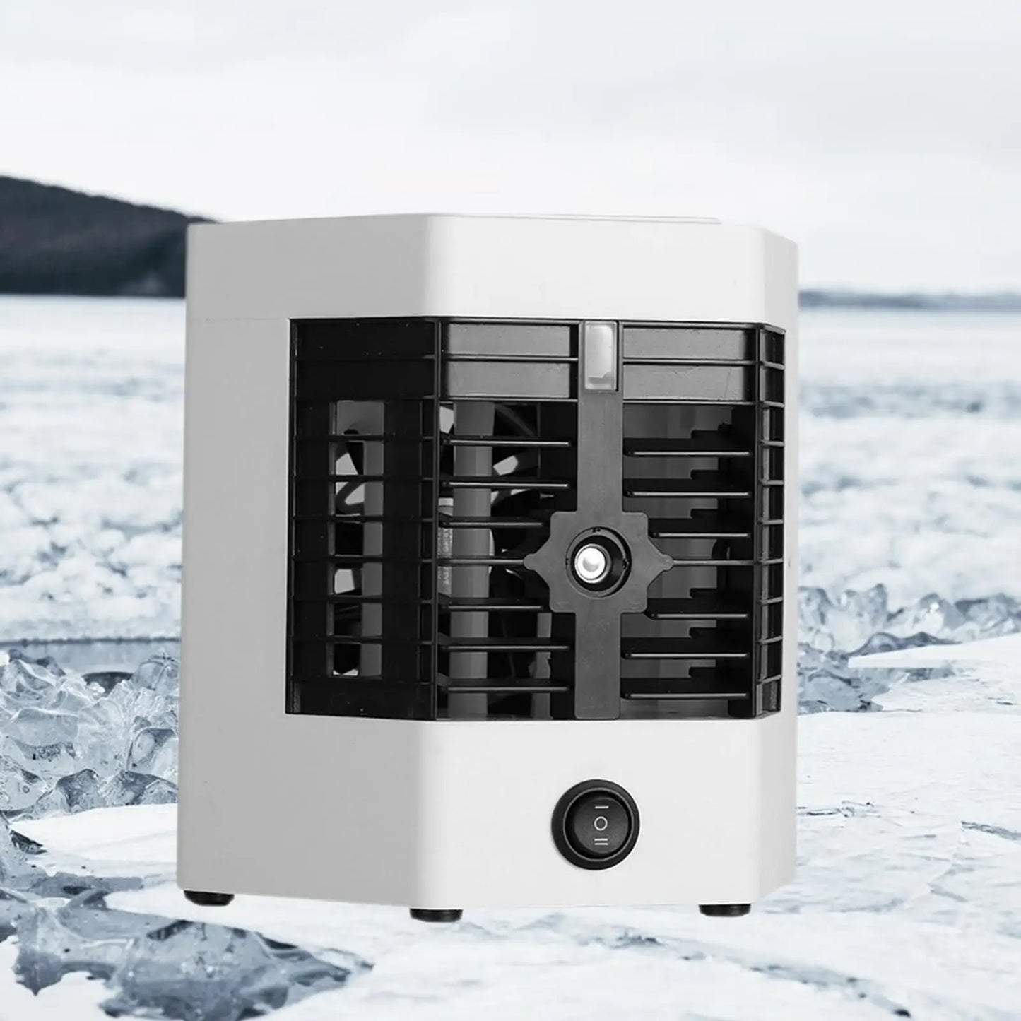 Purilite Select™ USB Mini Air Conditioner Cooler Fan – 2-Gear Cooling, Humidifier & Atomizer