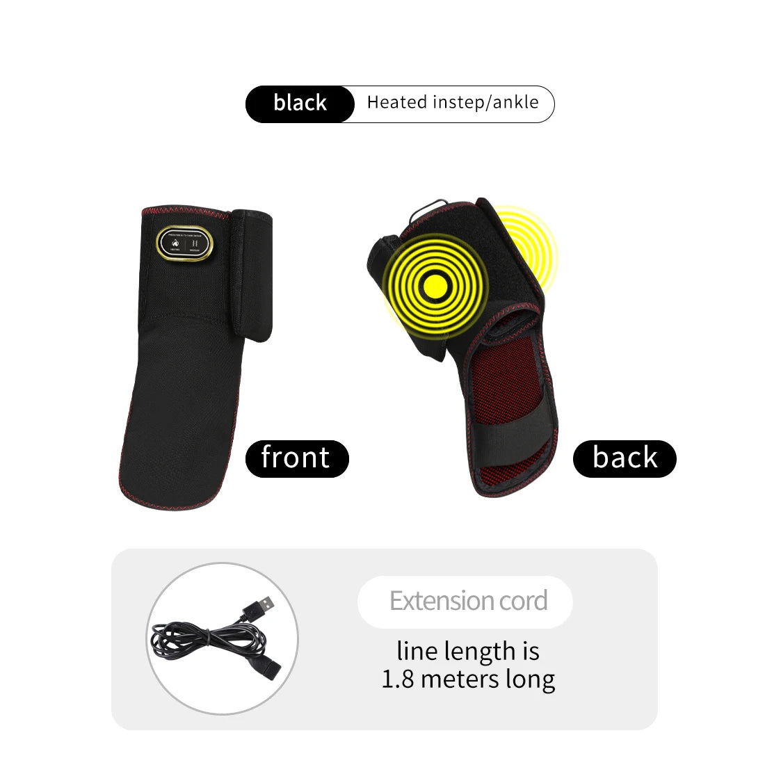 Heated Ankle Support Sports Ankle Sprain Stabilizer Relieves Ankle Pain 3 Heating Modes Foot Massager Great Gift for Elderly