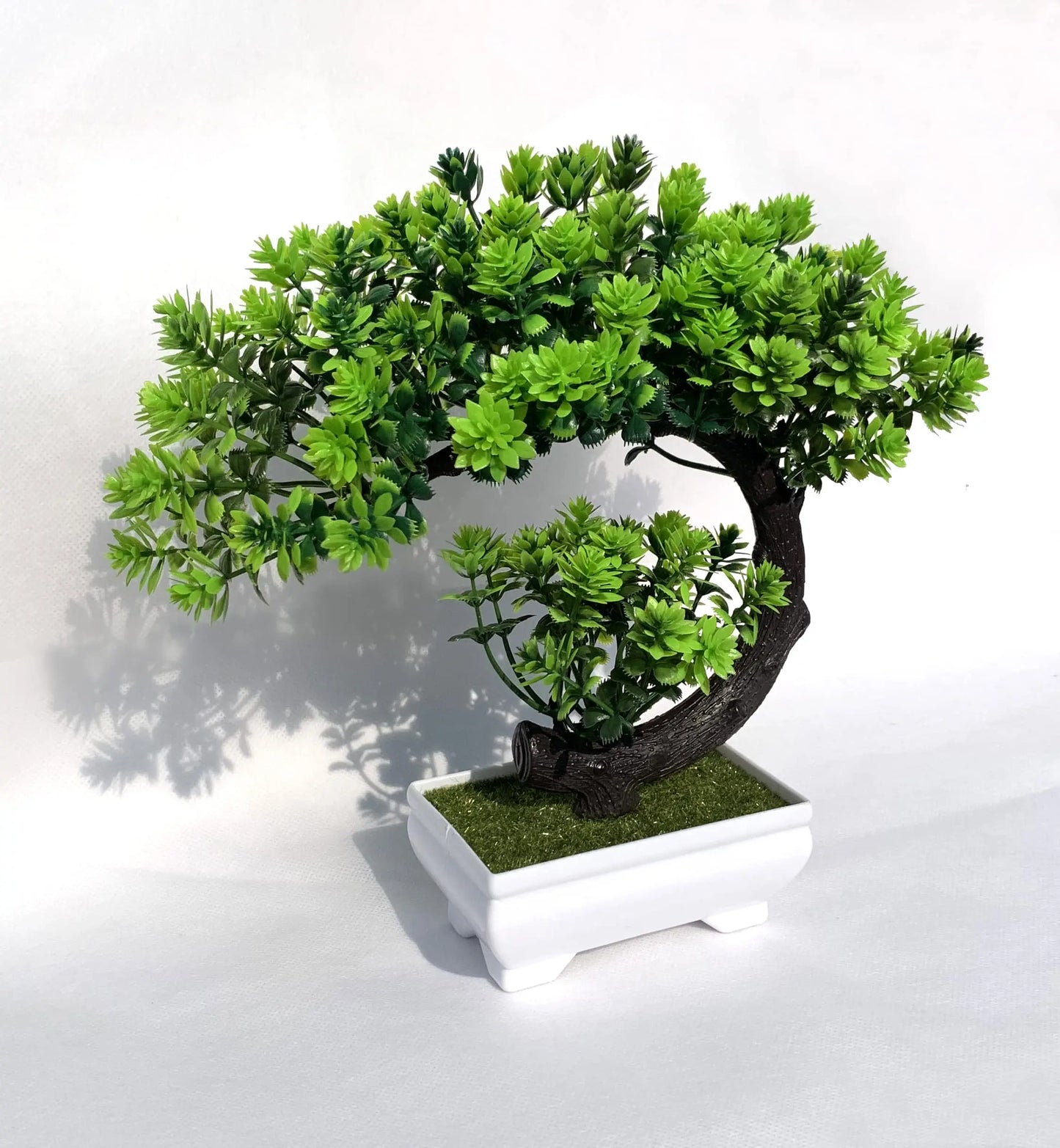 Purilite Select Small Artificial Potted Bonsai Plant – Realistic Mini Greenery Desk Décor for Home, Office, Bathroom, Bookshelf and Indoor Decoration - PuriLite