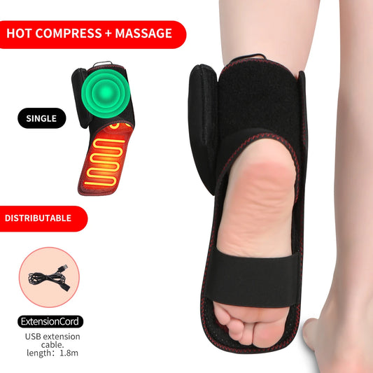 Heated Ankle Support Sports Ankle Sprain Stabilizer Relieves Ankle Pain 3 Heating Modes Foot Massager Great Gift for Elderly - PuriLite