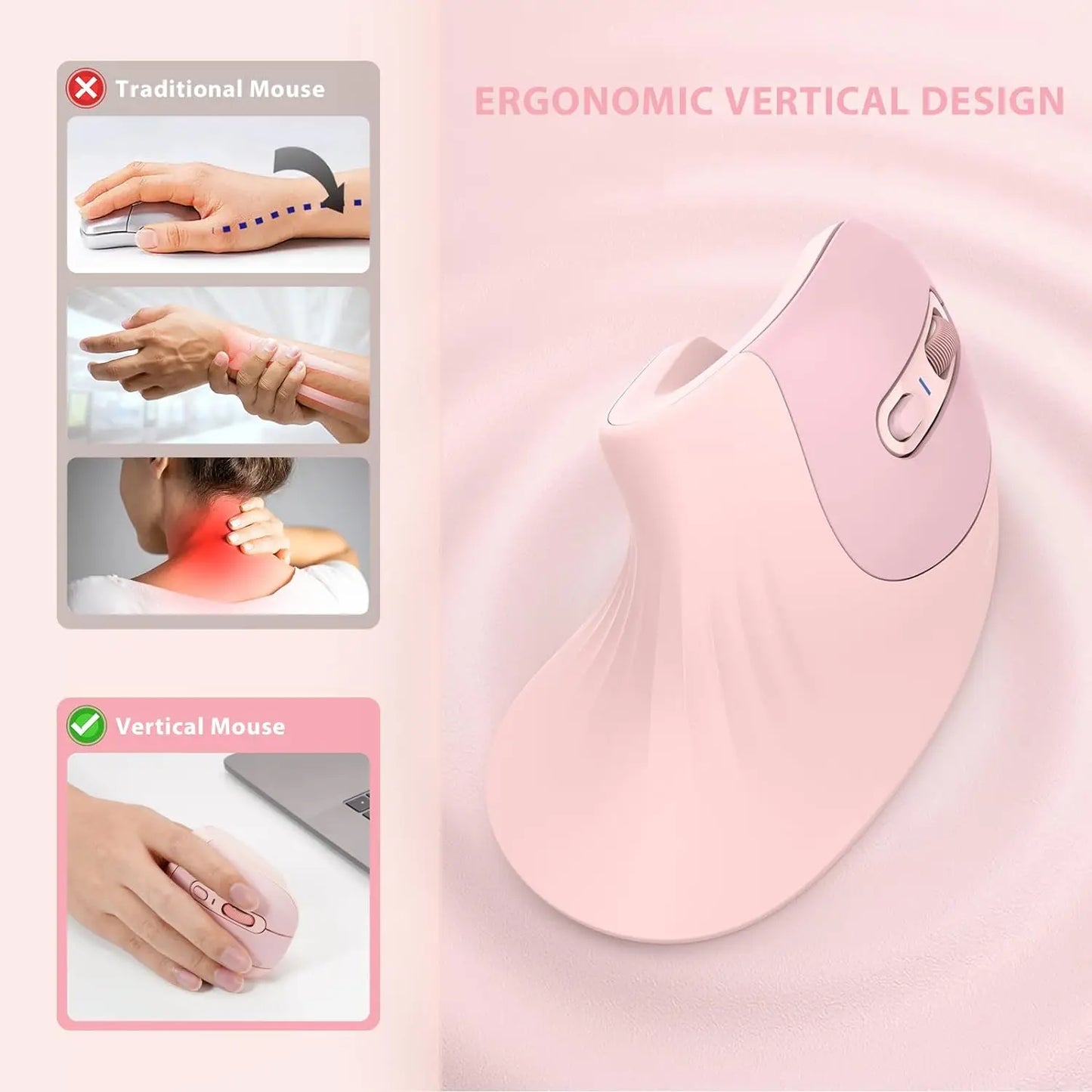 Purilite Select Ergonomic Vertical Bluetooth Mouse