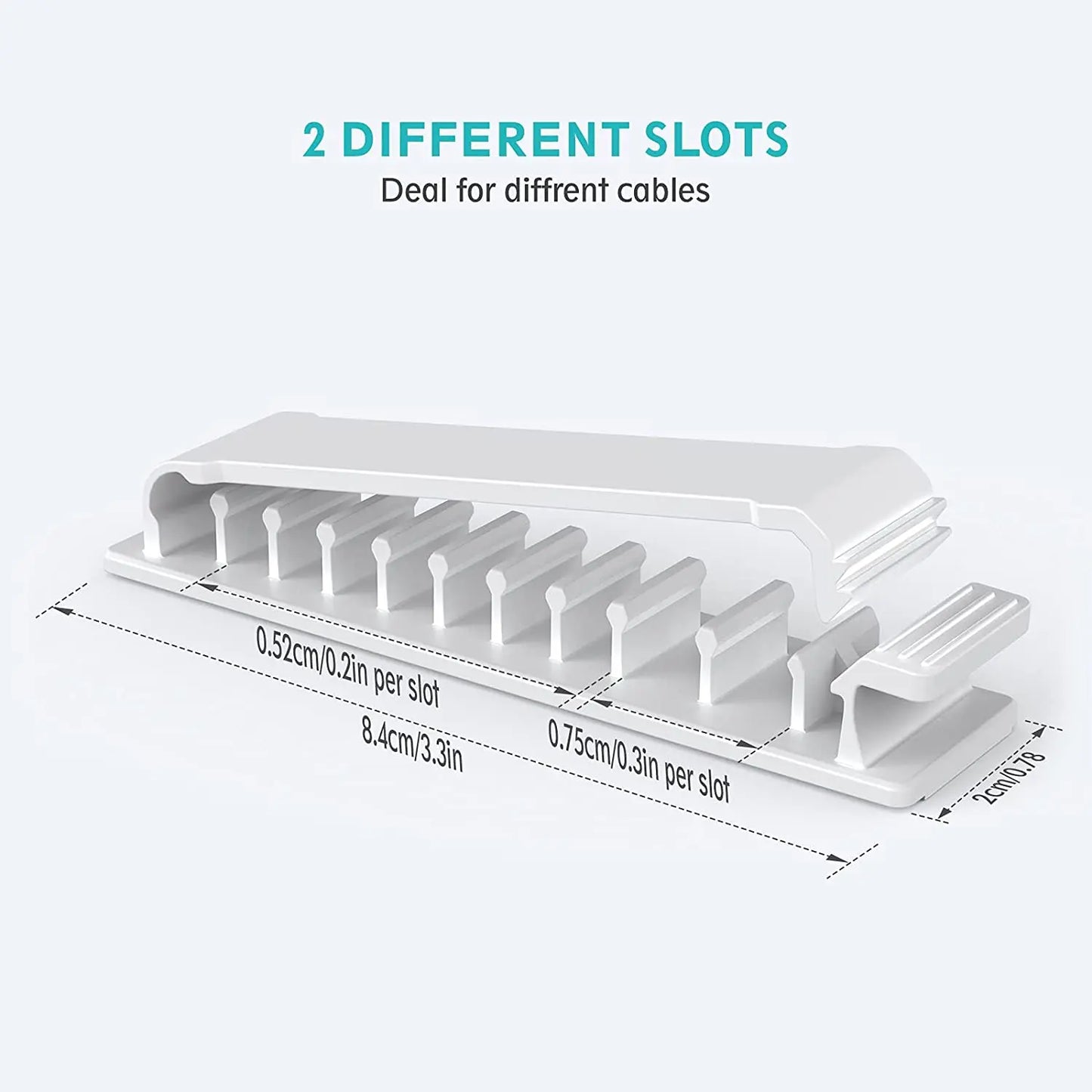 Purilite Select – 10-Hole Adhesive Cable Organizer