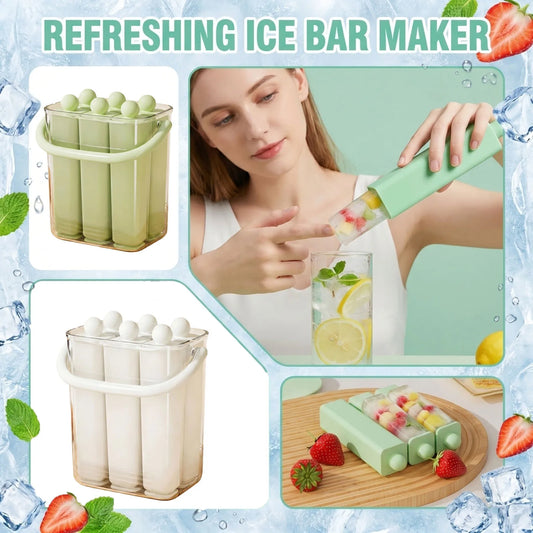 Purilite Select Long Ice Pop Mold Maker | Reusable Ice Tray with Lid & Handle for Homemade Popsicles, Juice, Jelly & Frozen Treats